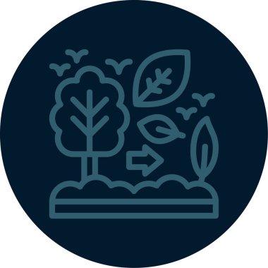 Ağaç simgesinin vektör çizimi, güzel konsept