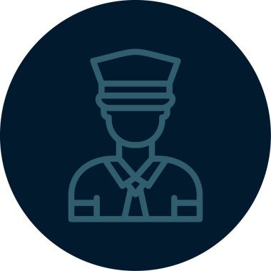 Kaptan Satır Çoklu Renk, Vektör İllüstrasyonu