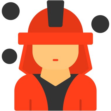 Düz stil kadın işçi simgesi