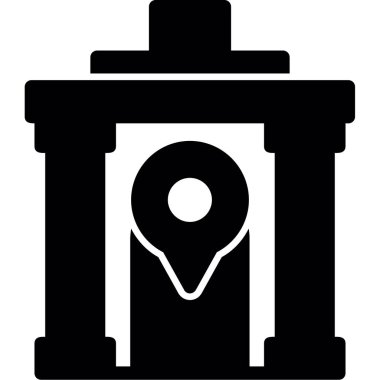 harita konumu gps simgesi sağlam biçimli