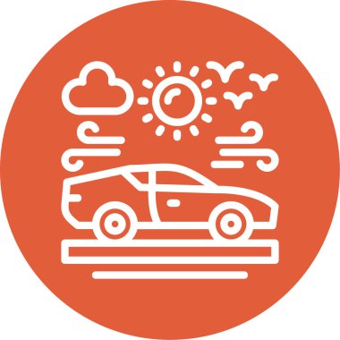 araba simgesi vektör illüstrasyonu