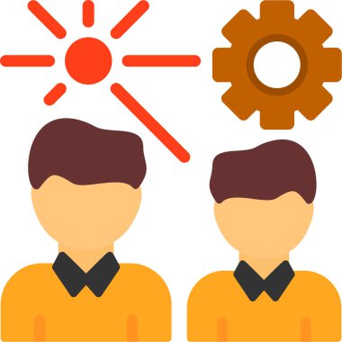 iş takım çalışması kutsal kişilerin resmi, vektör çizim