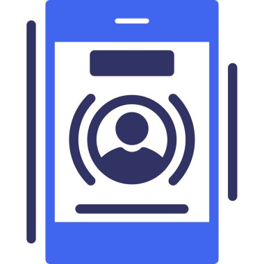 Cep telefonu simgesi, vektör illüstrasyonu