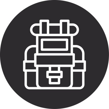 Çanta simgesinin vektör illüstrasyonu