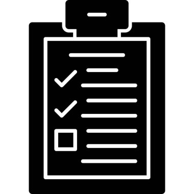 Kontrol listesi. Web simgesi basit tasarım