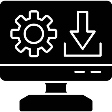 bilgisayar ayarı simgesi, vektör illüstrasyonu
