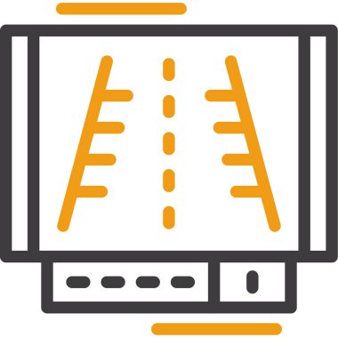 Yol trafik vektör simgesi - dış hat biçimi