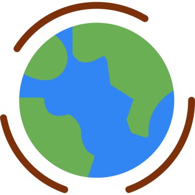 Düz şekilli toprak ikonu