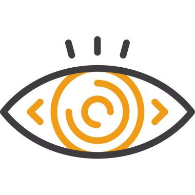 Ok ikonlu göz. beyaz üzerinde izole edilmiş ok vektör illüstrasyonlu ana göz