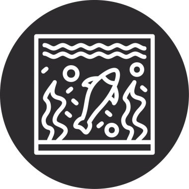 Bir yüzme havuzu simgesinin vektör çizimi