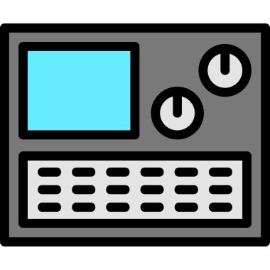 Radyo. Web simgesi basit illüstrasyon