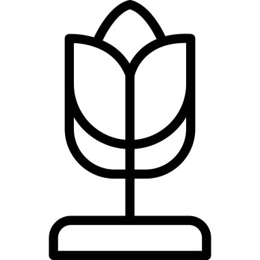 Çiçek simgesi, anahat stili