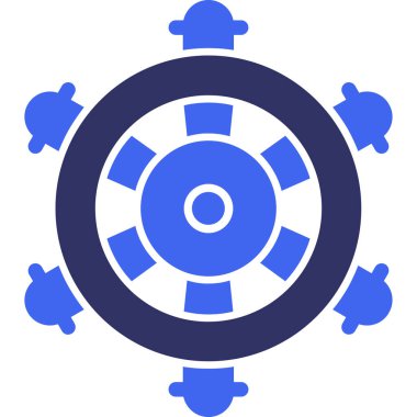 dişli simgesinin vektör illüstrasyonu