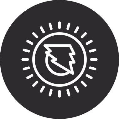 Şimşek simgesi vektör illüstrasyonu