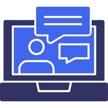 Sohbet ikonu. Basit resimleme