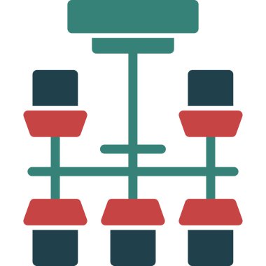 Bir ağaç simgesinin vektör illüstrasyonu