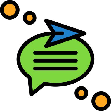 konuşma balonu simgesi, vektör illüstrasyonu