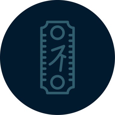 Bir dairenin mavi simgesinin vektör çizimi