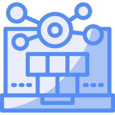 Bilgisayar. Web simgesi basit illüstrasyon