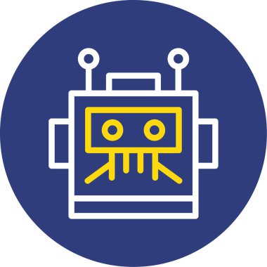 Robot simgesinin vektör illüstrasyonu