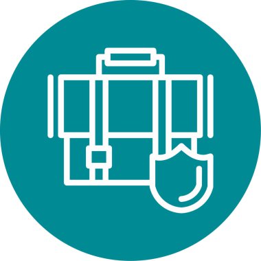 Çanta. Web simgesi basit illüstrasyon