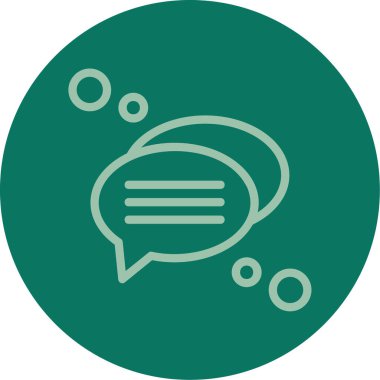 güzel baloncuk konuşma vektör çizgisi simgesi