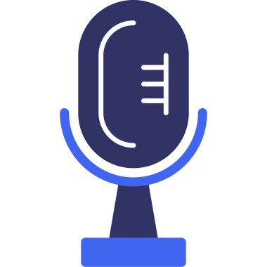 Mikrofon. Web simgesi basit illüstrasyon