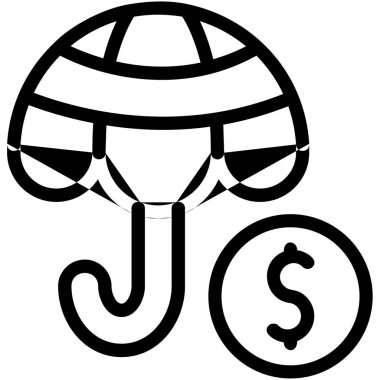 Para için. Web simgesi basit illüstrasyon