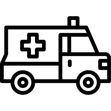 Ambulans acil araba simgesi