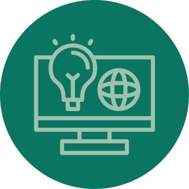 Benzersiz küresel internet vektör simgesi