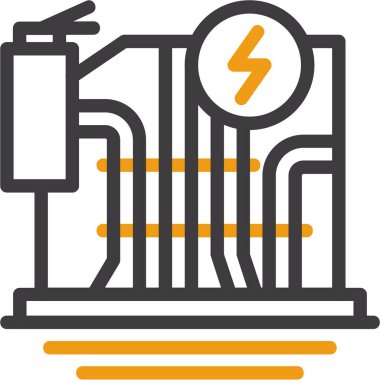 Elektrik var. Web simgesi basit tasarım