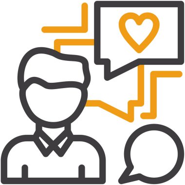 Konuş. Web simgesi basit illüstrasyon