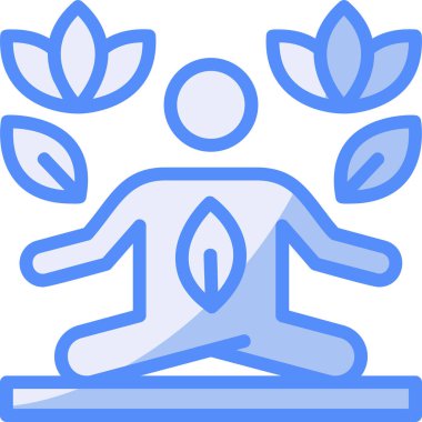 yoga. Web simgesi basit illüstrasyon