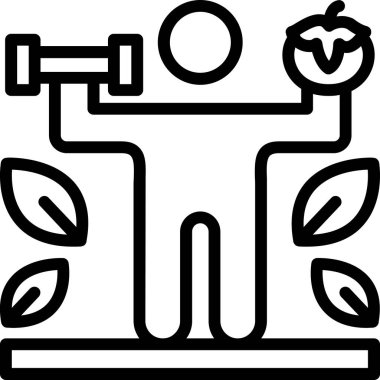 Tarım bahçesi tarım ikonu ana hatlarıyla