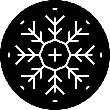 Kar Tanesi simgesi, vektör illüstrasyonu