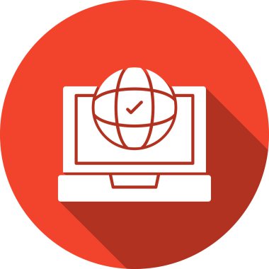 Dizüstü bilgisayar simgesi vektör çizimi