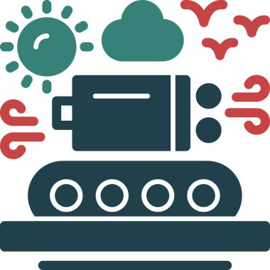 Bir elektrik simgesinin vektör illüstrasyonu