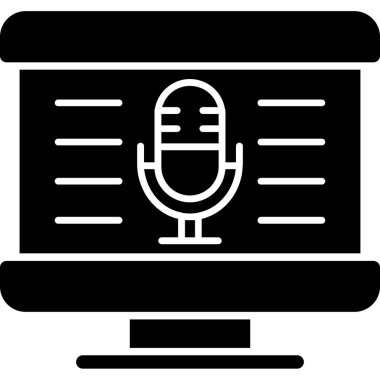 mikrofon simgesi vektör illüstrasyonu