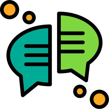 Konuşma baloncukları simgesi, vektör illüstrasyonu