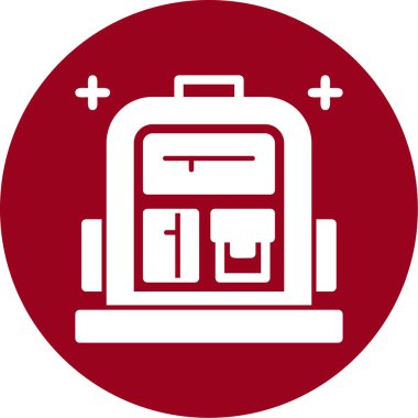 Sırt çantası. Web simgesi basit illüstrasyon