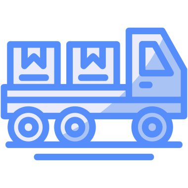 Kamyon. Web simgesi basit illüstrasyon