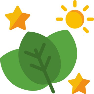 Yaprak doğa ekolojisi simgesi düz stil