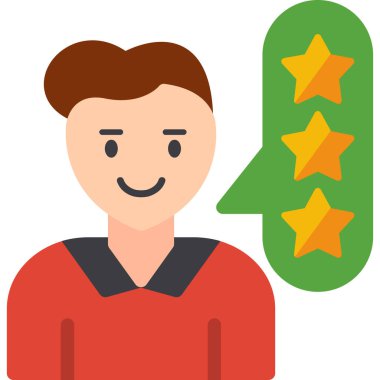 Müşteri derecelendirme vektörü simgesi