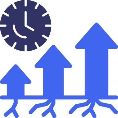 zaman yönetimi simgesi, modern tasarım illüstrasyonu