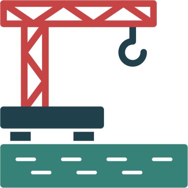 Vinç vinç simgesi düz stil