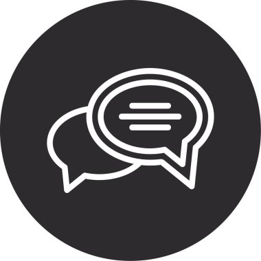 Sohbet simgesinin vektör illüstrasyonu