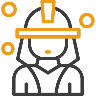 Kadın. Web simgesi basit illüstrasyon