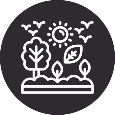 Vektör illüstrasyonu, bitki simgesi