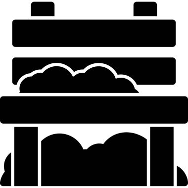 düz stil mimari yapı simgesi oluşturma