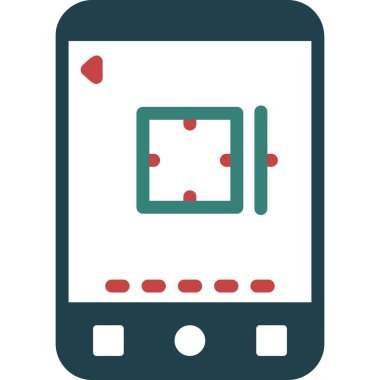 mobil vektör düz renk simgesi